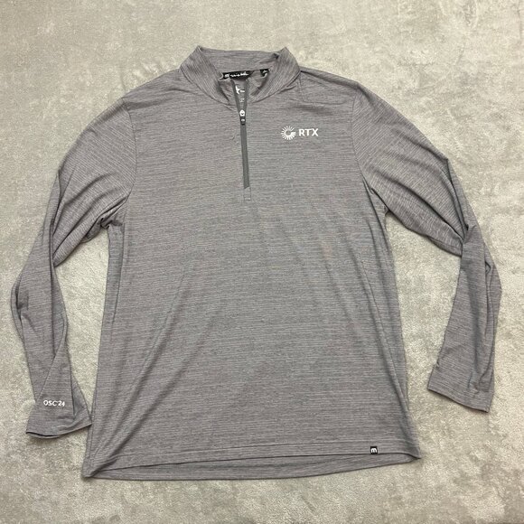 Travis Mathew Shirt Mens XL Lightweight 1/4 Zip Pullover Heather Gray Golf - Picture 1 of 9